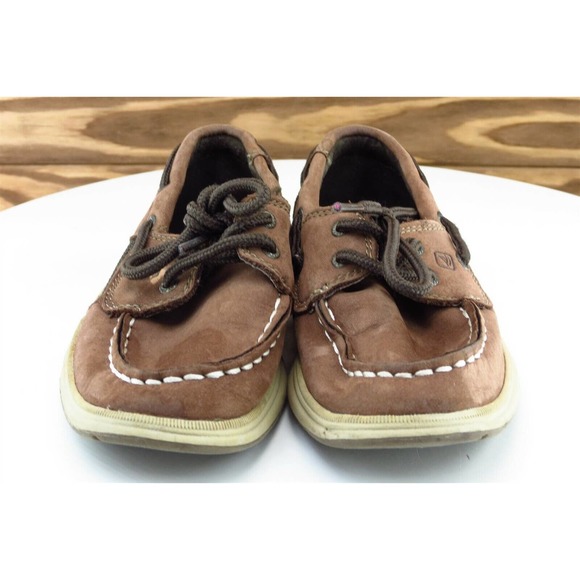 Sperry Top-Sider Toddler Boys 11 Medium Brown Boat Shoe Leather Intrepio - Picture 2 of 8